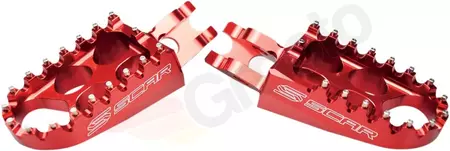 Scar fodstøtter i aluminium rød - S3215R