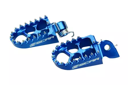 Repose-pieds en aluminium Scar evolution bleu - S5510B