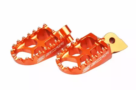 Apoios para os pés em alumínio Scar evolution cor de laranja-2