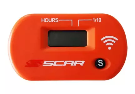 Brezžični merilnik ur Scar oranžne barve-1