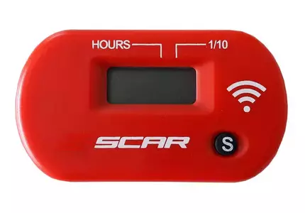 Licznik motogodzin Scar bezprzewodowy czerwony - SWHMR