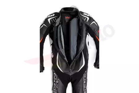 Spidi Track Wind Replica Evo costum de motocicletă din piele dintr-o singură bucată negru 46-4
