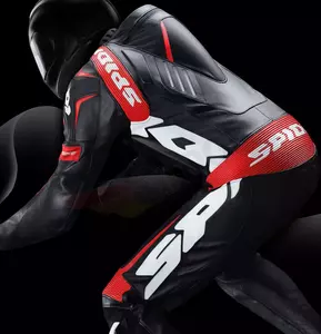 Spidi Track Wind Pro jednodijelno kožno motociklističko odijelo crno-crveno 46-2
