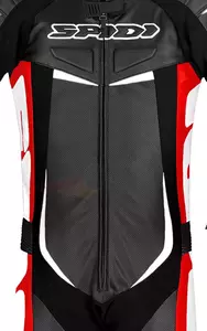 Fato de motociclista Spidi Track Wind Pro de uma peça em couro preto/vermelho 50-4