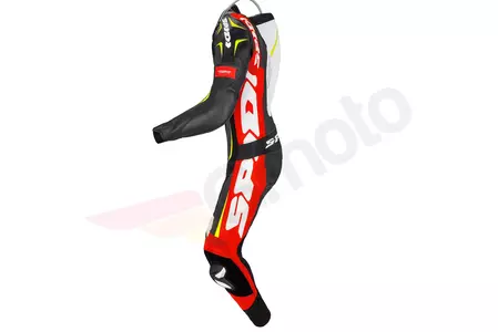 Spidi Track Wind Pro yksiosainen nahkainen moottoripyöräpuku musta, valkoinen ja punainen 46-2