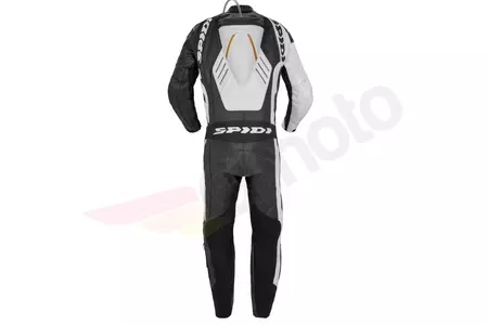 "Spidi Track Wind Pro" juodas, baltas ir auksinis vientisas odinis motociklininko kostiumas 50-3