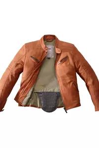 Kožna motociklistička jakna Spidi Garage svijetlosmeđa 58-3