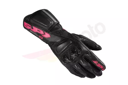 Spidi STR-5 dames motorhandschoenen zwart/roze M-1