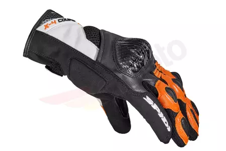 Spidi X4 Coupe rukavice na motorku černo-oranžové M-2