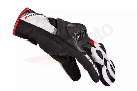 Spidi X4 Coupe γάντια μοτοσικλέτας λευκά, μαύρα και κόκκινα M-2