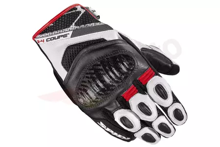 Γάντια μοτοσικλέτας Spidi X4 Coupe λευκά, μαύρα και κόκκινα XL-1