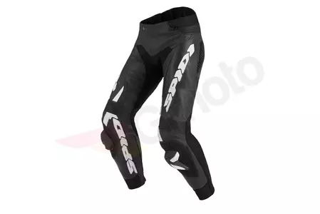 Pantaloni de motocicletă Spidi RR Pro Warrior din piele neagră și albă 52-1