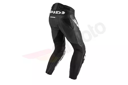 Pantalon de moto Spidi RR Pro Warrior en cuir noir et blanc 52-2