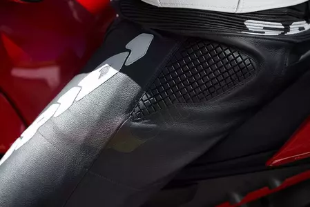 Pantaloni de motocicletă Spidi RR Pro Warrior din piele neagră și albă 52-4