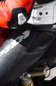 Pantaloni de motocicletă Spidi RR Pro Warrior din piele neagră și albă 52-6