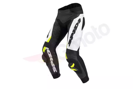 Spidi RR Pro Warrior negru-alb-alb-fluo 50 pantaloni de motocicletă din piele de motocicletă-1