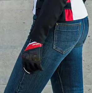 Ženske motociklističke rukavice Spidi Flash-R Evo Lady, crno-crvene, XL-4