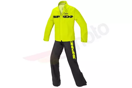 Spidi Sport Rain Kit κοστούμι βροχής δύο τεμαχίων μαύρο-φλούο XS-1