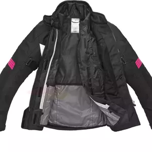 Chaqueta textil de moto para mujer Spidi Voyager 4 Lady negra, gris y rosa XS-3
