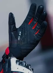 Mănuși de motocicletă Spidi G-Carbon negru, alb și roșu S-6