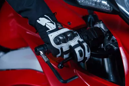Spidi G-Carbon Motorradhandschuhe weiß und schwarz S-6