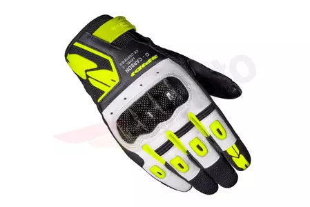 Spidi G-Carbon ръкавици за мотоциклет бяло-черно-флуо 3XL-1