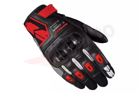 Spidi G-Carbon rukavice na motorku čierno-červené M-1