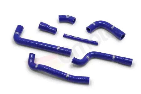 Комплект сини силиконови маркучи за радиатора Samco - GAS-8-BL