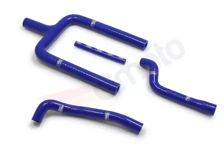 Комплект сини силиконови маркучи за радиатора Samco - GAS-9-BL