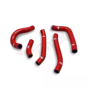 Komplet silikonskih cevi hladilnika Samco rdeče barve - HON-104-RD