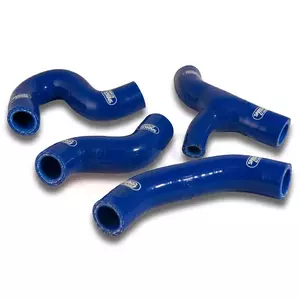 Комплект сини силиконови маркучи за радиатора Samco - HUS-37-BL