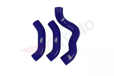 Комплект сини силиконови маркучи за радиатора Samco - HUS-63-BL