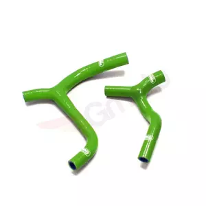 Samco slangset för kylare i grön silikon - KAW-73-GN