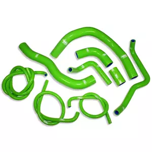 Zestaw silikonowych węży do chłodnicy Samco zielony - KAW-84-GN