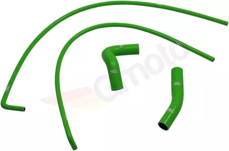 Zestaw silikonowych węży do chłodnicy Samco zielony - KAW-89-GN