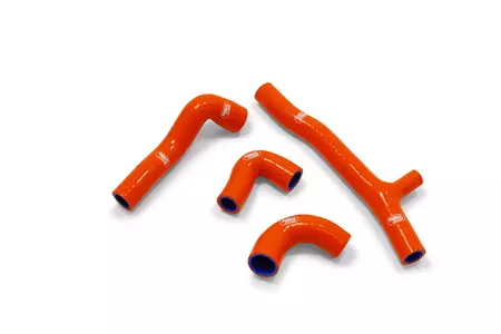 Samco slangset i orange silikon för kylare - KTM-120-OR