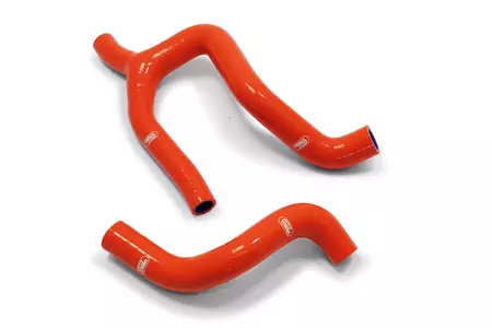 Samco slangset i orange silikon för kylare - KTM-110-OR
