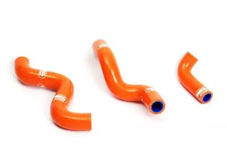 Samco slangset i orange silikon för kylare - KTM-10-OR
