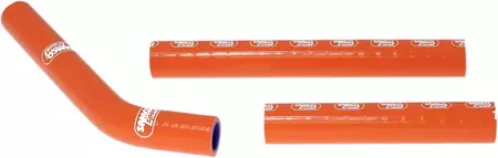 Komplet oranžnih silikonskih cevi hladilnika Samco - KTM-17-OR