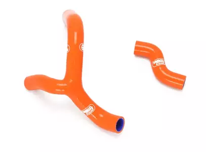 Samco slangset i orange silikon för kylare - KTM-39-OR