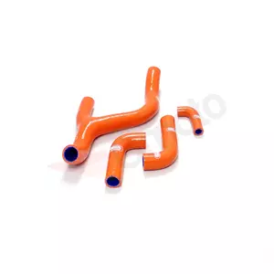 Комплект оранжеви силиконови маркучи за радиатора Samco - KTM-53-OR