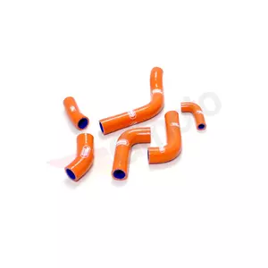 Комплект оранжеви силиконови маркучи за радиатора Samco - KTM-58-OR