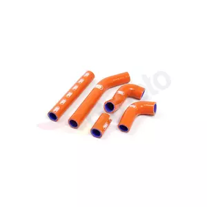 Комплект оранжеви силиконови маркучи за радиатора Samco - KTM-70-OR