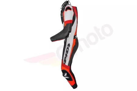 Spidi Sport Warrior Perforated Pro costum de motocicletă dintr-o singură bucată din piele neagră, albă și roșie 46-2