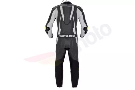 Fato de motociclista Spidi Sport Warrior Perforated Pro de uma peça em couro preto e branco 48-2