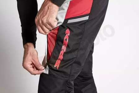 Calças de Motociclismo Spidi Yoyager Têxtil cinza-preto-vermelho M-5