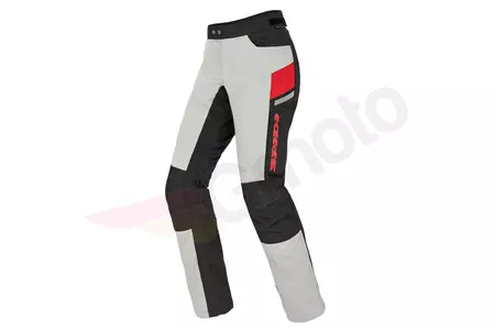 Pantalones de moto Spidi Yoyager Textil ceniza-negro-rojo L-1