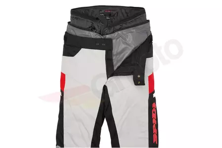 Calças de Motociclismo Spidi Yoyager Têxtil cinza-preto-vermelho L-3