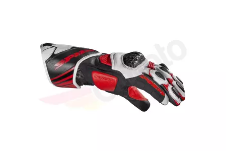 Rękawice motocyklowe Spidi Carbo 7 czarno-biało-czerwone M-2