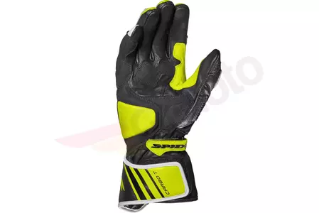 Spidi Carbo 7 γάντια μοτοσικλέτας μαύρο-λευκό-φλούο M-3